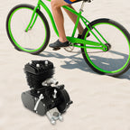 2 Stroke Engine Bicycle Motor Kit 80CC Black Single Cylinder 1.65HP 1.85kW 5500RPM Gas Powered Engine for Bike Motorized Conversion Powerful Fast Riding Save Time Effort Scooter Accessories