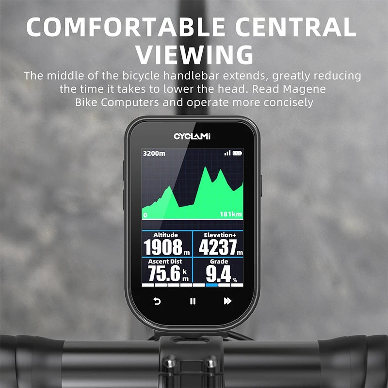 CYCLAMI Extended Out-Front Mount Bike Handlebar Bracket for Adapter Sports Action Camera Garmin XOSS G+ IGPSPORT RAVEMEN