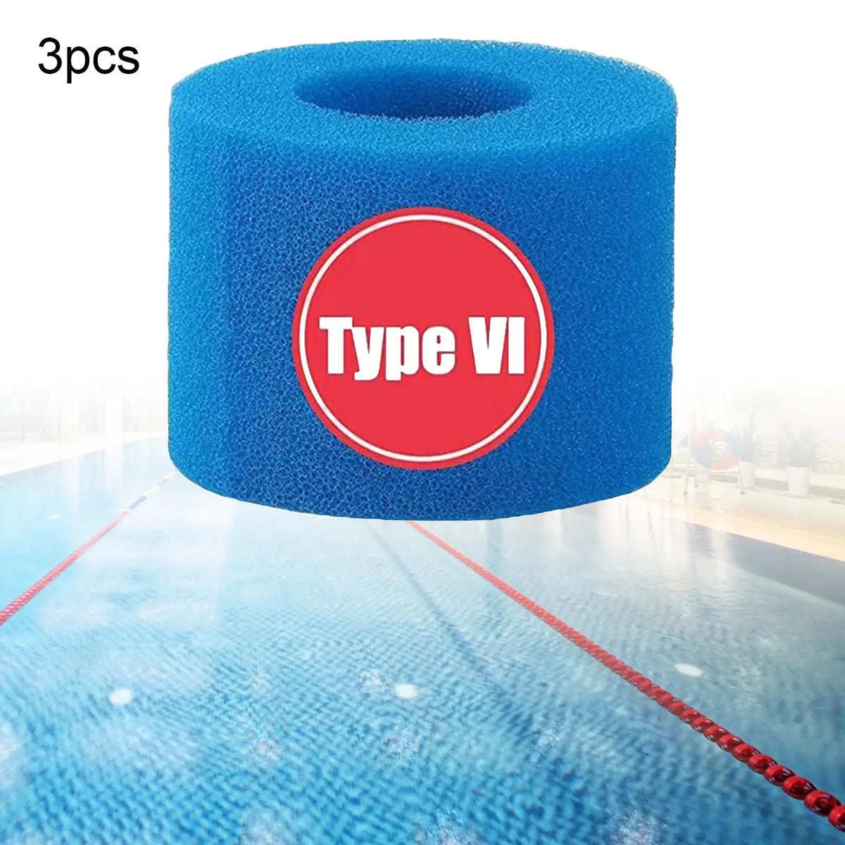 3Pcs Swimming Poo Filter Sponge Reusable Washable Foam for Type V1 Pools and above Ground Swimming Pools Equipment