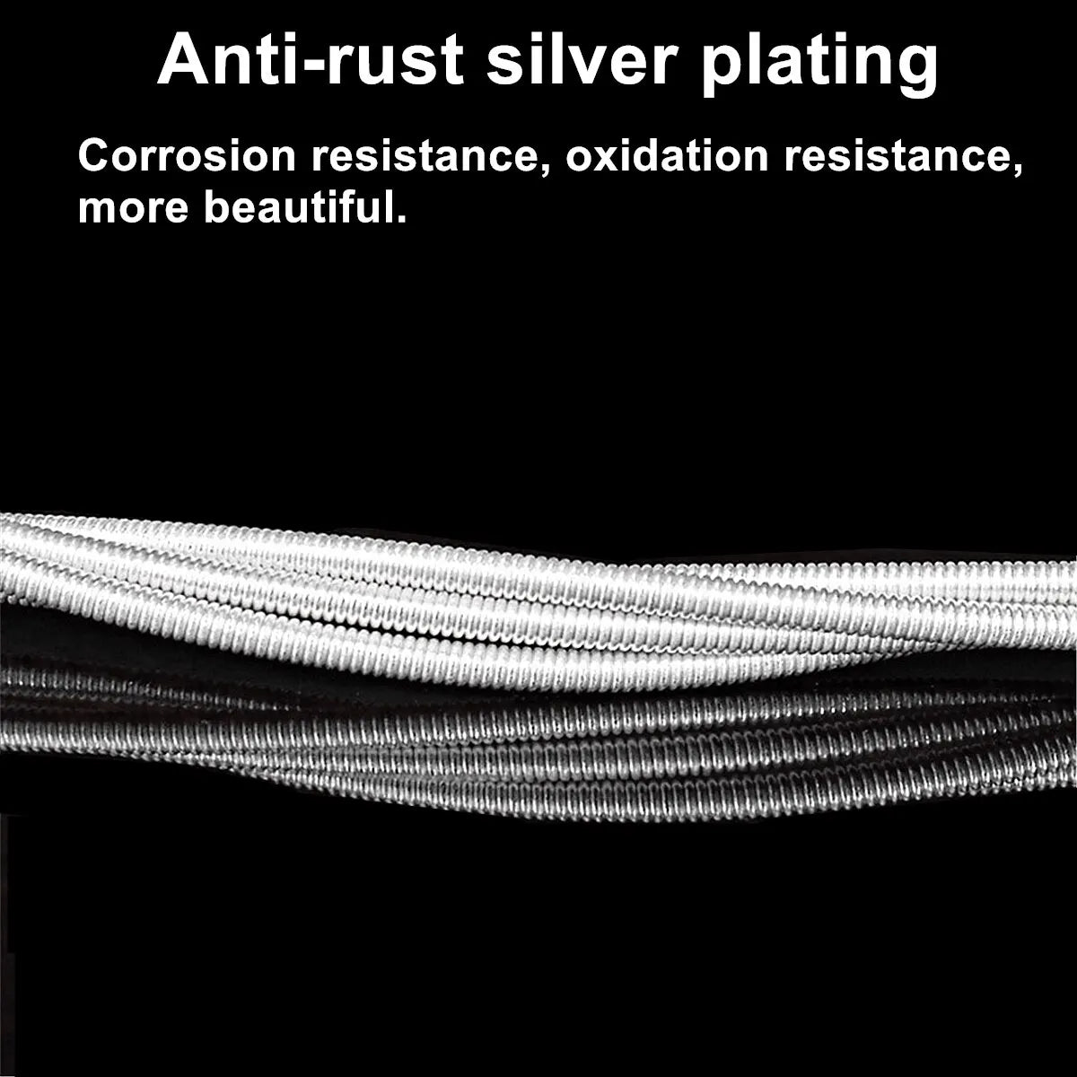 Miwayer 6/12 pcs Classical Guitar Strings Set Plating Super Light Classic Guitar Clear Nylon Silver Strings Silver Plated Copper