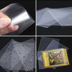 500 Counts Clear Soft Card Sleeves 2.5" x 3.5" Trading Collect Sleeve Fit For Photo Standard Baseball Football Sports Game Cards