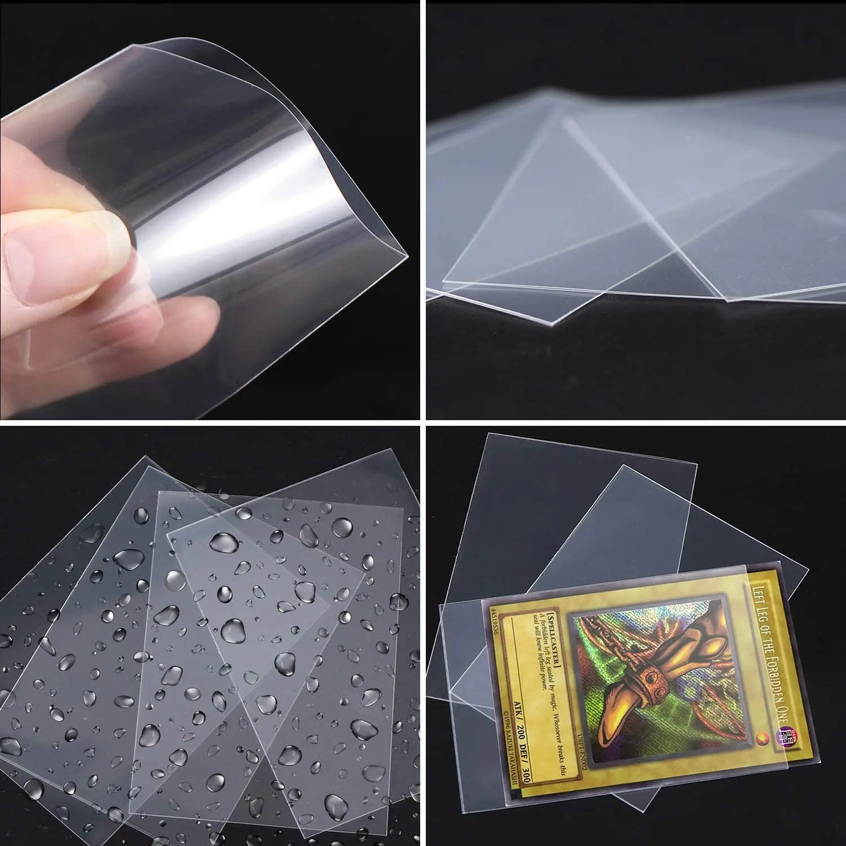 500 Counts Clear Soft Card Sleeves 2.5" x 3.5" Trading Collect Sleeve Fit For Photo Standard Baseball Football Sports Game Cards