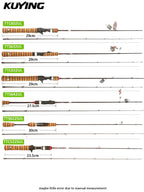 KUYING TETON Spinning Casting Rod For Fishing Lure Rods BFS Pole Carbon 0.8-8g 1-8lb FUJI Parts Baitcaster