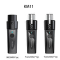 XLR Wireless Microphone Transmitter Receiver，  2.4Ghz Microphone Wireless System, Rechargeable Wireless Mic Adapter for Audio Mi