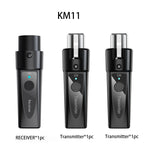XLR Wireless Microphone Transmitter Receiver，  2.4Ghz Microphone Wireless System, Rechargeable Wireless Mic Adapter for Audio Mi