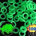 10/100 PCS Fluorescent Silicone Tent Nail Ring Luminous O-shaped Fishing Rod Rings Night Light Outdoor Camping Tents Accessories