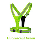 Adjustable Elastic Flashing LED High Visibility Reflective Vest Outdoor Sports Cycling Safety Night Running Vest