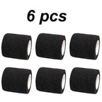 Black Colorful Self Adhesive Elastic Bandage 4.8m Sports Wrap Tape For Knee Support Pads Finger Ankle Palm Wrist Pet Tattoo