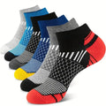 6 Pairs Men'S Short Sports Socks - Moisture-Wicking Breathable All-Season Athletic Low Tub Fashion Comfortable High-Quality