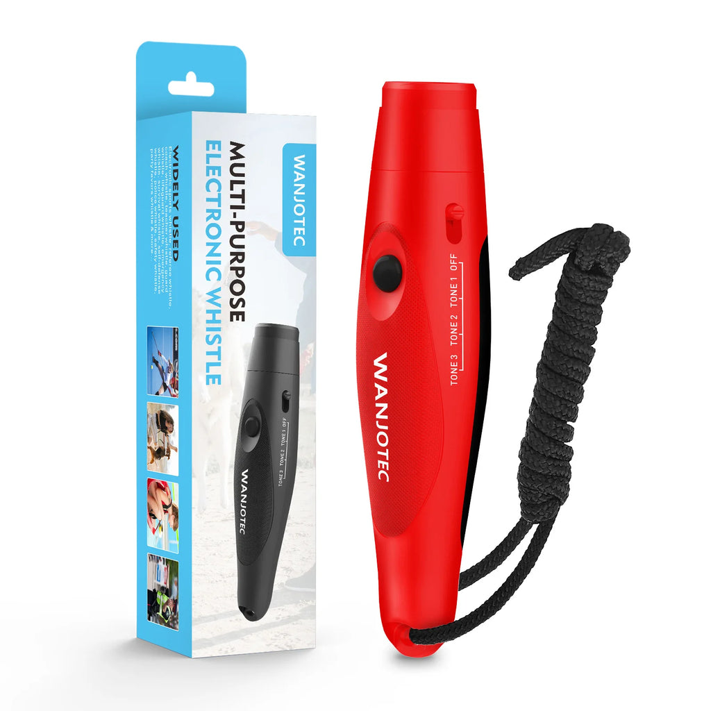 Electronic Whistle USB Rechargeable Loud Air Horn 120-150dB with LED Safety Light with Lanyard for Hiking Camping Scare Bears