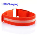 Night Running Armband LED Light Outdoor Sports USB Rechargeable Safety Belt Arm Leg Warning Wristband Cycling Bike Bicycle Light