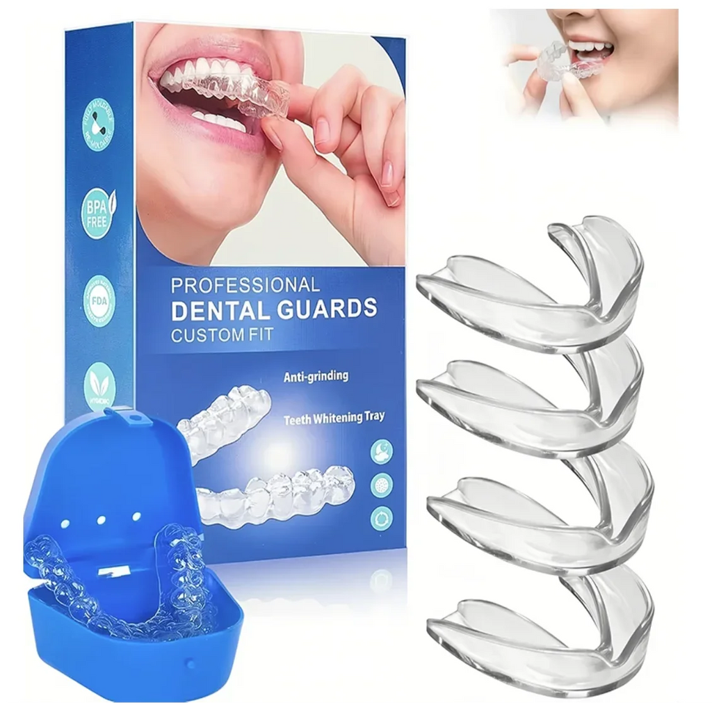 Hot Sale 4pcs/Box Mouth Guards for Clenching Teeth Moldable Dental Teeth Night Guard for Adult Stop Teeth Grinding Bruxism Tray