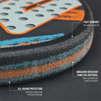 Padel Racket Edge Protector Tape Frosted Anti-Scratch Frame Guard Sticker Wear Resistant Padel Accessories for Padel Racket