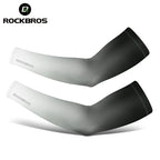 ROCKBROS Bicycle Arm Sleeves Ice Silk Sun UV Protection Sports Cycling Arm Sleeves Cover Breathable Running Fitness Arm Sleeves