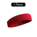 WOSWEIR-Cotton Athletic Headband Elastic Sweatbands Basketball Sports Women Men Gym Fitness Sweat Hair Band Volleyball Tennis