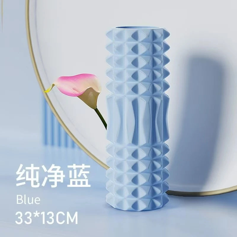 45cm Yoga Foam Roller Muscle Massage Block Pilates Tools Yoga Column Fitness Foam Roller Set Gym Yoga Brick Exercise Equipment
