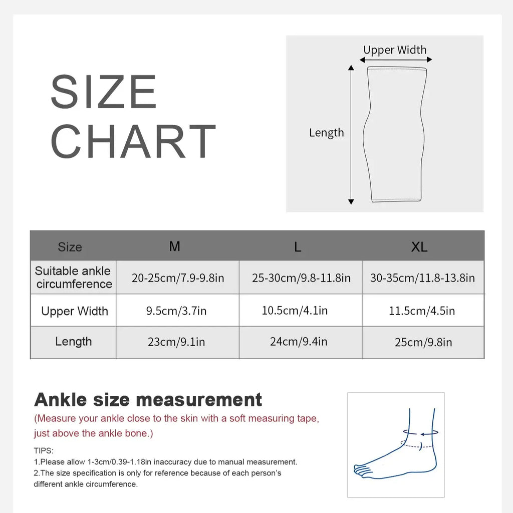 1 Pc Adjustable Compression Ankle Support Men & Women, Strong Ankle Brace Sports Protection