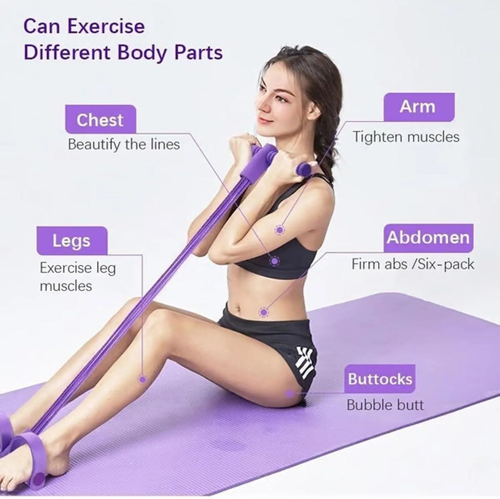 1pcs Multifunctional Yoga Pedal Resistance Band, Home Workout Equipment, Abdominal Exercise Auxiliary Equipment, Pilates Tension Rope, Suitable for Home Exercise Yoga Training，Home Gym Equipment for Full Body Strength for A