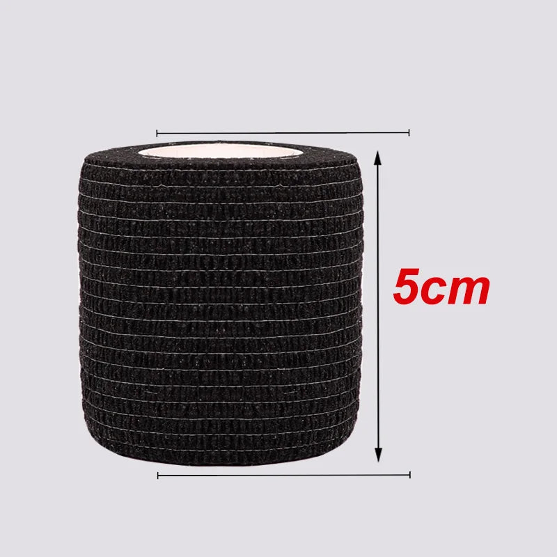 Black Colorful Self Adhesive Elastic Bandage 4.8m Sports Wrap Tape For Knee Support Pads Finger Ankle Palm Wrist Pet Tattoo