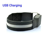 Outdoor Night Running Armband USB Rechargeable LED Light Sports Safety Belt Arm Leg Warning Wristband Cycling Bike Bicycle Light
