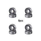 8pcs Bearings ILQ-11 High-Speed Bearings Are Suitable for Skateboard Long Board Inline Roller Skates and Ice Skates with Low Noi
