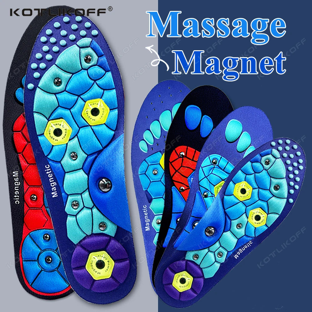 Unisex Magnetic Therapy Sports Insoles Acupressure Massage Arch Support Slimming Weight Loss Anti-Fatigue Health Care Pads