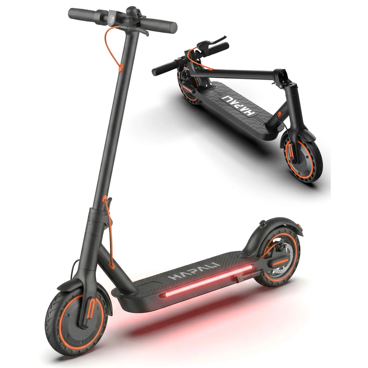 Electric Scooters for Adults,19 MPH 19 Miles Folding E-Scooter Built-in Side Lights, 550W Motor