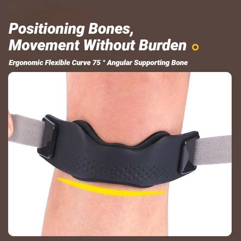 2Pcs Soft Pressurize Knee Patella Support Cushion Pressure Adjustable Strap Sport Wrap For Sports Silicone Patellar Tendon