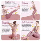 4-Tube Elastic Yoga Pedal Pull Resistance Band, Multifunctional Fitness Pull Rope for Abdomen Waist Arm Muscle Training Equipmen
