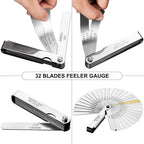 New Feeler Gauge Set 32 Blades Guitar Neck Relief String Luthier Tool Guage For Guitar Setup Nut Slot Making Tools Instruments