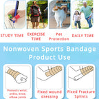 10 Rolls Athletic Wrap Tape Self Adhesive Elastic Bandage Elastoplast Sports Protector Knee Finger Shoulder Tattoo Accessories