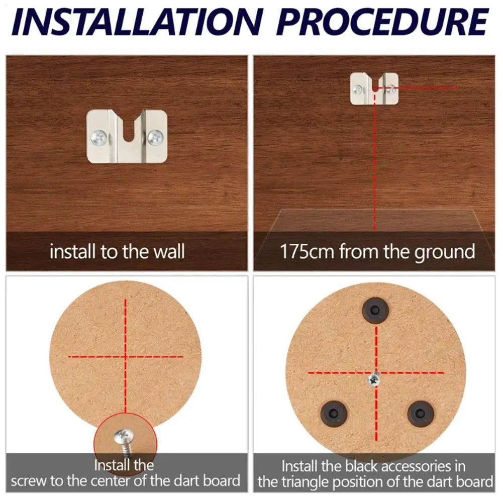 Dart Board Wall Bracket Mounting Stand Kit Wall Mounted Hanging Dartboard Set With Screw Hook Accessories For Cabinet Wall