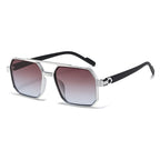 Hiking New Fashion Double Beam Polygonal Anti Light Glasses Retro Personalized Trendy Large Frame Eyewear European and American