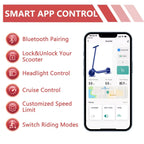 LADPED Electric Scooter 350W 19mph Max Speed Smart APP Control Scooter Shock-absorbing Anti-skid ‎8.5 inches Folding Waterproof E-Scooter