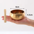 Handmade Brass Singing Bowl - Tibetan Meditation Instrument for Sound Healing, Yoga & Stress Relief