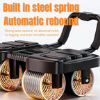 RELIFE 2 in 1 Ab Wheel Roller with Elbow Support & Knee Mat - Automatic Rebound Upgraded Four-wheel Core Workout Home Gym Abs
