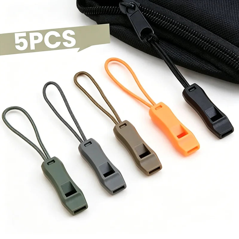 5Pcs Portable Emergency Survival Whistles With Braided Lanyard Outdoor Camping Hiking Safety Signal Whistle Multi Color