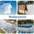 12pcs Durable Stainless Steel Pool Cover Clips with Blue Plastic Handle - Suitable for Ground Pool Covers and Photography