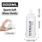 NEWBOLER TPU Outdoor Sport Folding Soft Flask Drink Portable Water Bottle for Running Camping Hiking Bicycle Fitness Water Bag