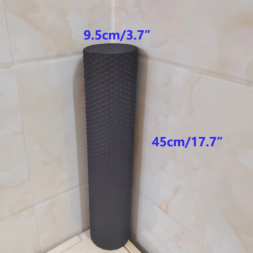 Yoga Roller Round EVA Foam Cylinder Hexagonal Roller for Pilates Exercise Enhanced Home Workouts Diameter 9.5cm Length 45cm