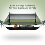 Night Cat Flat Lay Hammock Tent with Mosquito Net Waterproof Rainfly Storage Room