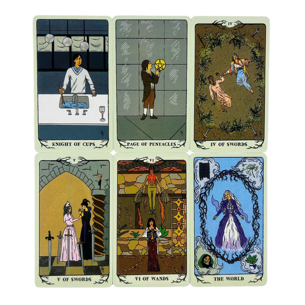 Agatha All Along Tarot Card A 78 Cards Deck English Version Fate Predictive Divination Party Cards, Halloween and Christmas Gift