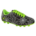 Vizari Kids Spiderweb Firm Ground Soccer Shoes – Black/White/Green