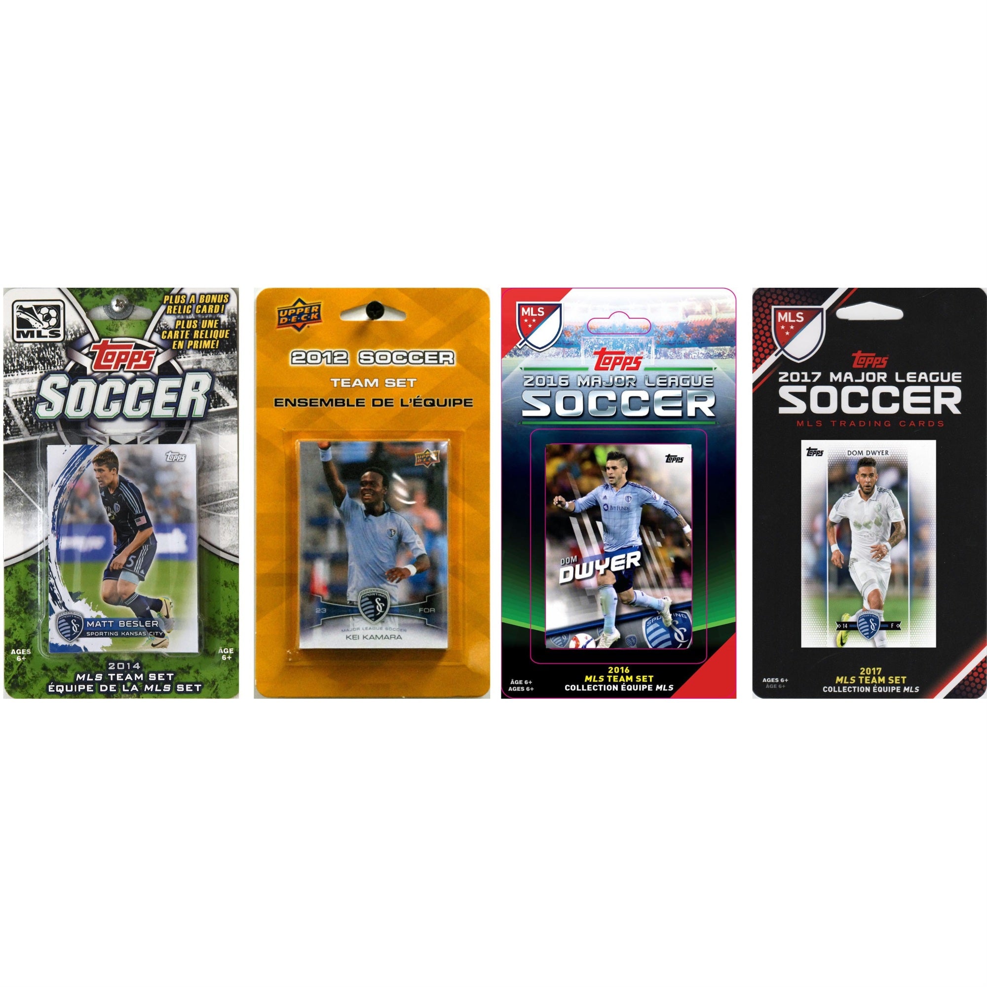 Mls Sporting Kansas City 4 Different Licensed Trading Card Team Sets
