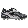 Striker Firm Ground Soccer Shoes -Black/Silver - Vizari Sports