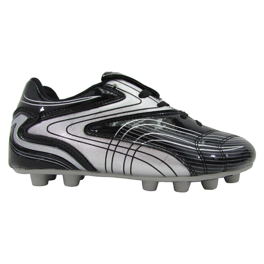 Vizari Striker Firm Ground Soccer Shoes – Black/Silver