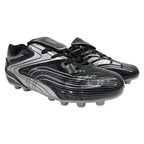 Striker Firm Ground Soccer Shoes -Black/Silver - Vizari Sports
