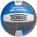 Tachikara Sv5Wm Leather Indoor Volleyball (Blue, White And Silver)