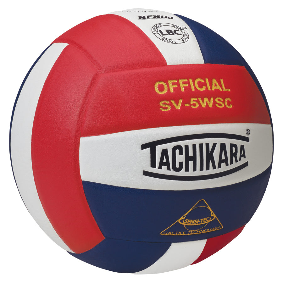 Tachikara Sv5Wsc Sensi-Tec Composite  Volleyball (Red, Wht, Navy)