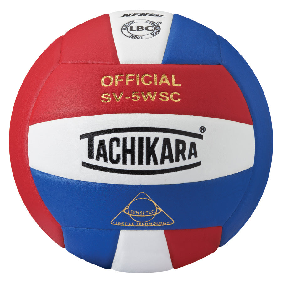 Tachikara Sv5Wsc Sensi-Tec Composite  Volleyball (Red, Wht, Blue)